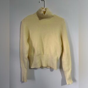 Zara  Yellow Cowlneck Knit Sweater